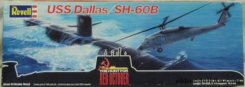 Revell 1/400 USS Dallas And SH-60B The Hunt for Red October, 4007 plastic model kit